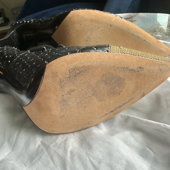 Tabitha Simmons Gold Tipped Toe Pumps - Picture 3 of 7